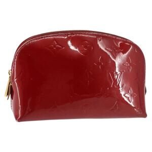 LOUIS VUITTON Monogram Vernis Pochette Pouch Rose Indian M90009 LV Auth BA6716